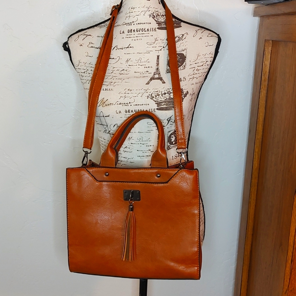 Sam and Hadley Vegan Crossbody Bag Soft Tan Vegan Leather